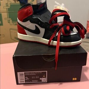 Nike Kids Retro High Sneakers - Black, Red, White